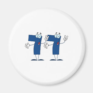 Happy Number 77 Magnet