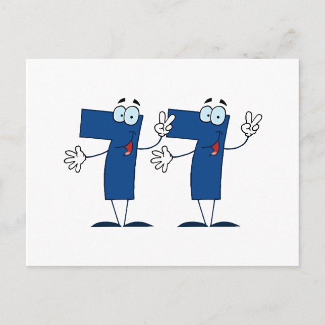 Happy Number 77 Postcard (Front)
