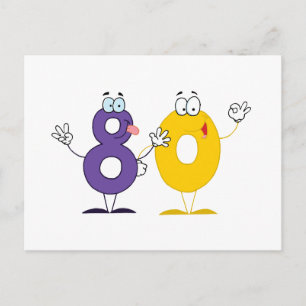 Happy Number 80 Postcard