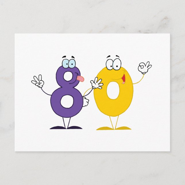 Happy Number 80 Postcard (Front)