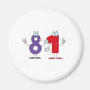 Happy Number 81 Magnet