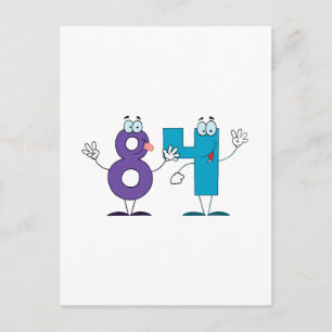 Happy Number 84 Postcard