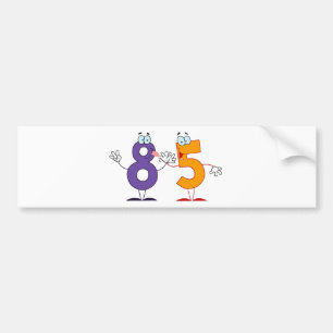 Happy Number 85 Bumper Sticker