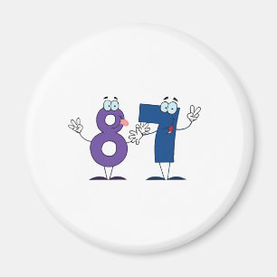 Happy Number 87 Magnet