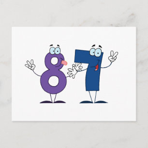 Happy Number 87 Postcard