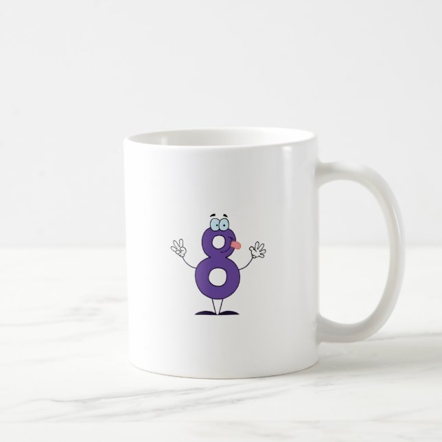 Happy Number 8 Coffee Mug (Right)