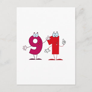 Happy Number 91 Postcard