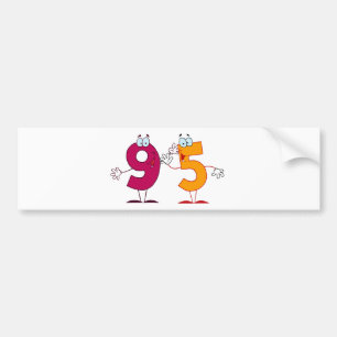Happy Number 95 Bumper Sticker