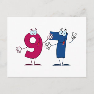 Happy Number 97 Postcard