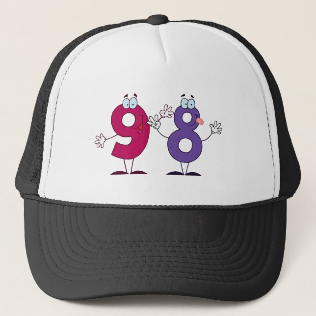 Happy Number 98 Trucker Hat (Front)
