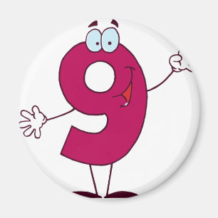 Happy Number 9 Magnet