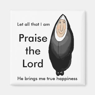 Happy nun magnet