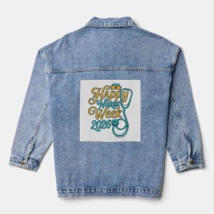 Happy Nurse Week 2026 Stethoscope Shirt Design_1 Denim Jacket