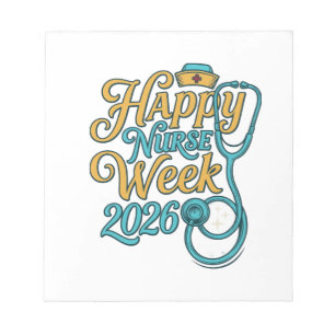 Happy Nurse Week 2026 Stethoscope Shirt Design_1 Notepad