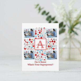 Happy Nurses Day 4 photo collage cross monogram Holiday Card