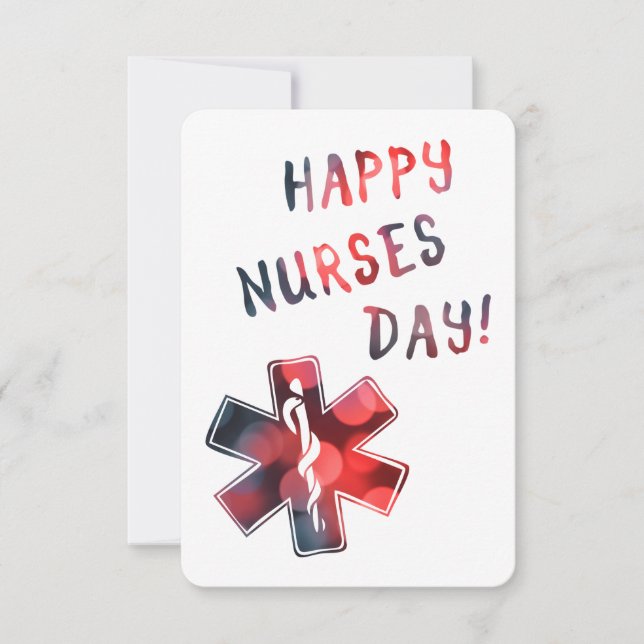 happy nurses day BOKEH Invitation (Front)