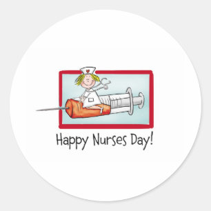 Happy Nurses Day Classic Round Sticker