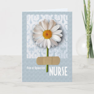 Happy Nurses Day. Daisy design Greeting Card