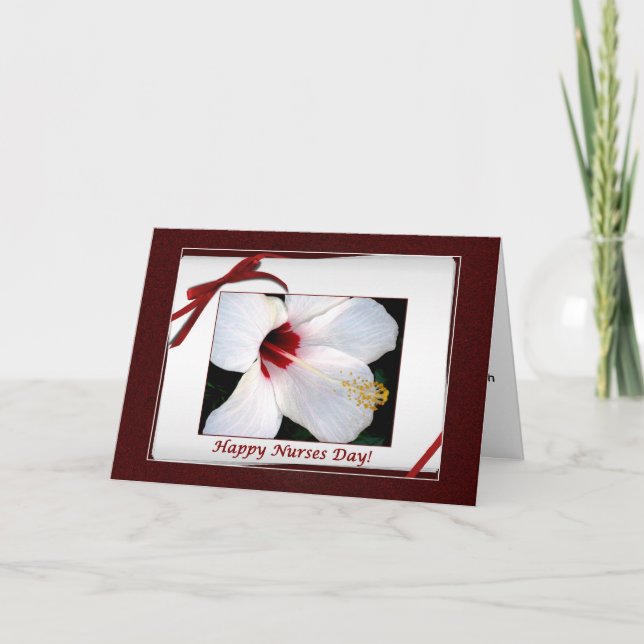 Happy Nurses Day Floral Card (Front)