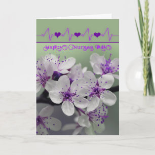 Happy Nurses Day - General - Purple Blossoms Card