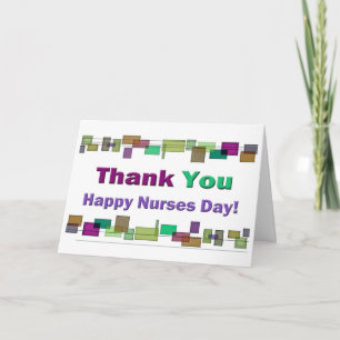 Happy Nurses Day Gift Colorful Squares Card