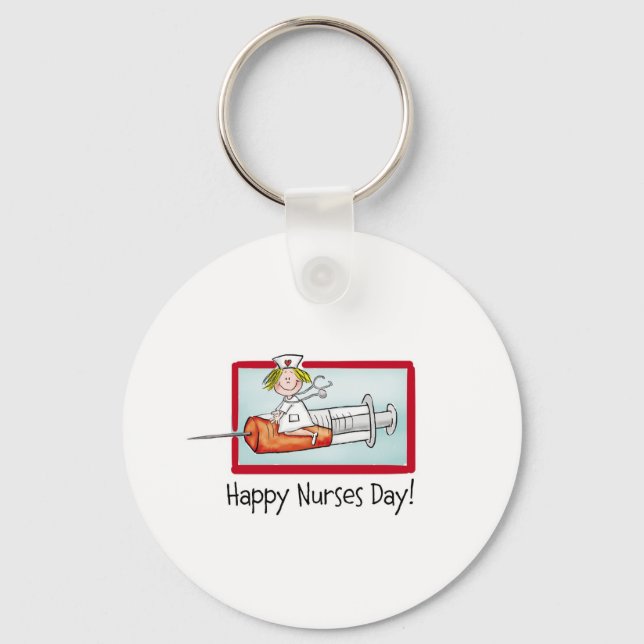 Happy Nurses Day Key Ring (Front)