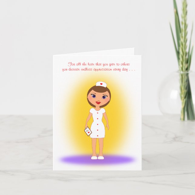 Happy Nurses Day to a Loving and Caring Nurse Card (Front)