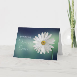 Happy Nurses Day White Daisy Card