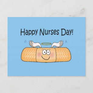Happy Nurses Nurse Nurse's Day Whimsical Bandage Postcard