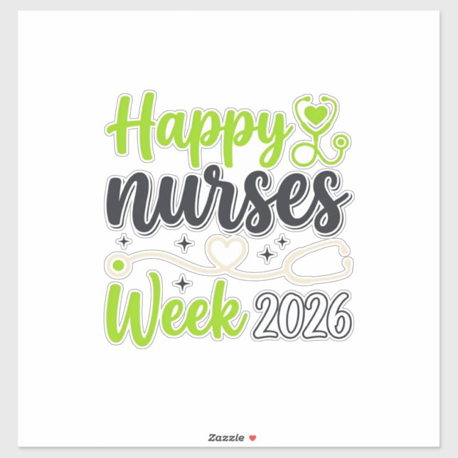 Happy Nurses Week 2026 Stethoscope Nurse Design_1 (Sheet)