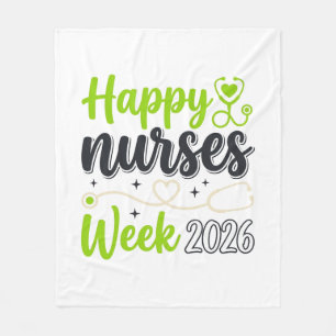Happy Nurses Week 2026 Stethoscope Nurse Design_1 Fleece Blanket
