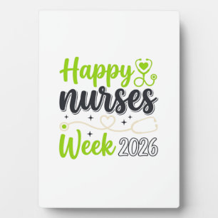 Happy Nurses Week 2026 Stethoscope Nurse Design_1 Plaque
