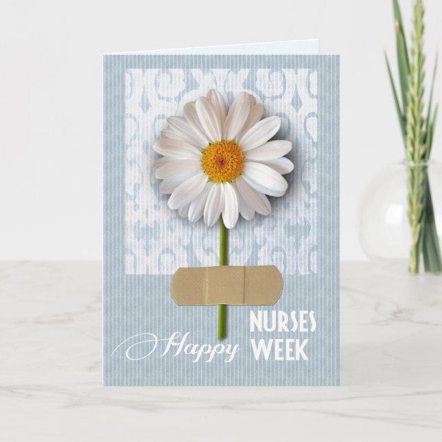 Happy Nurses Week. Daisy design Greeting Card (Front)