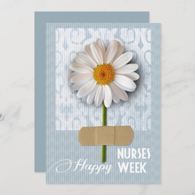 Happy Nurses Week. Daisy Flat Greeting Card (Front/Back)
