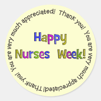 Happy Nurses Week Gifts Classic Round Sticker