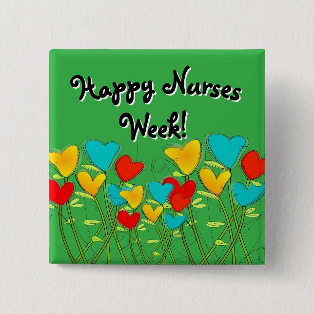 Happy Nurses Week Green Buttons (Front)
