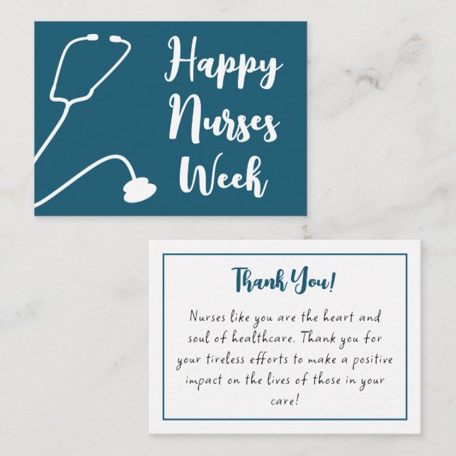 Happy Nurses Week Nurse Appreciation Card (Front/Back)