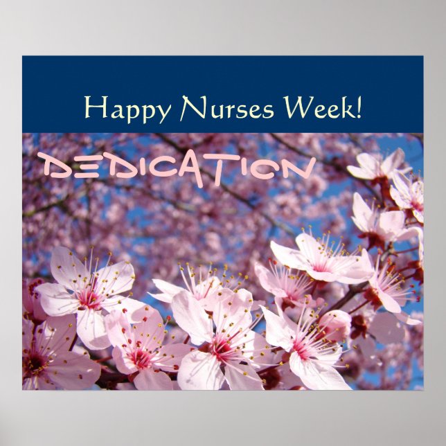 Happy Nurses Week posters Dedication Nursing (Front)