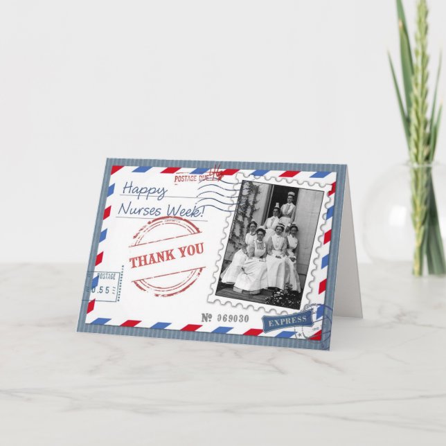 Happy Nurses Week. Vintage Nurses Greeting Card (Front)