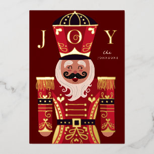 Happy Nutcracker Foil Holiday Card