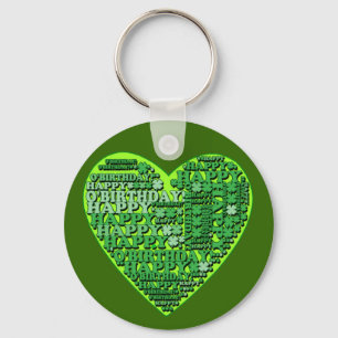 Happy O'Birthday with Heart T shirts and Gifts Key Ring