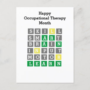 Happy Occupational Therapy Month Custom Wordle Postcard