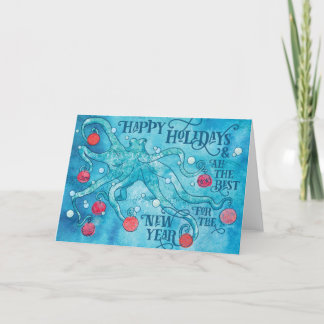 Happy Octopus Holiday Card