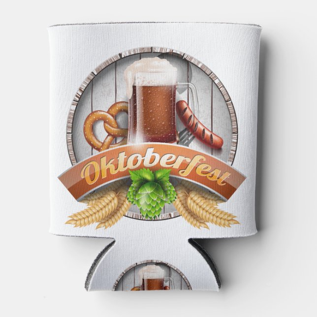 happy oktoberfest can cooler (Front)