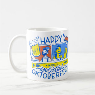 happy oktoberfest isolated coronavirus coffee mug