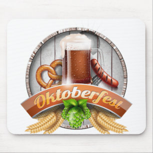 happy oktoberfest mouse pad