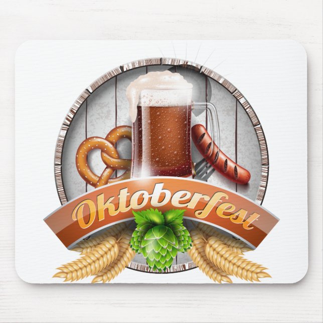 happy oktoberfest mouse pad (Front)