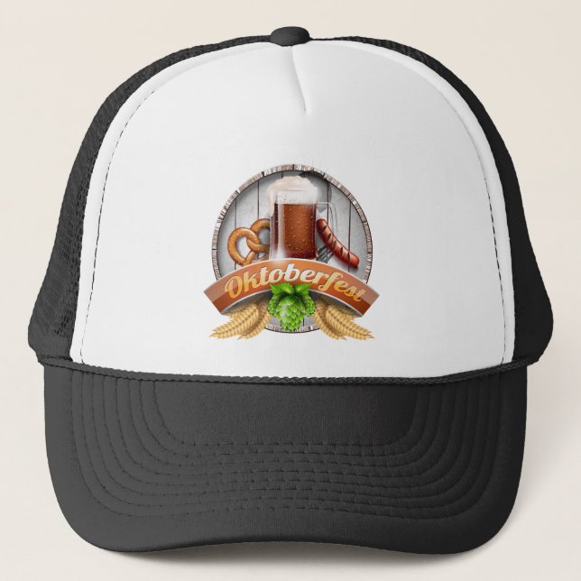 happy oktoberfest trucker hat (Front)
