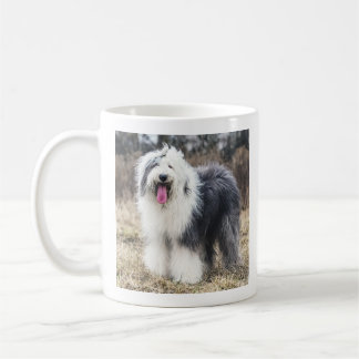 Happy Old English Sheepdog Fluffy Portrait Coffee Mug