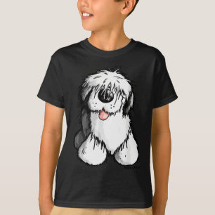 Happy Old English Sheepdog I For A Dog Or Bobtail  T-Shirt